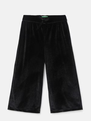 United Colors of Benetton Regular Fit Girls Black Trousers