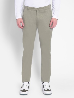 CRIMSOUNE CLUB Slim Fit Men Khaki Trousers