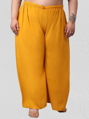 Trend Level Relaxed Women Yellow Trousers