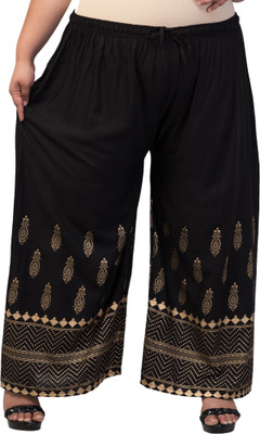 Vizcon Loose Fit Women Black Trousers