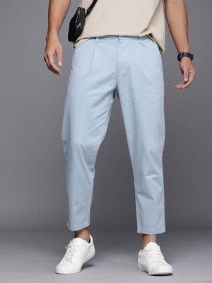 WROGN Regular Fit Men Light Blue Trousers