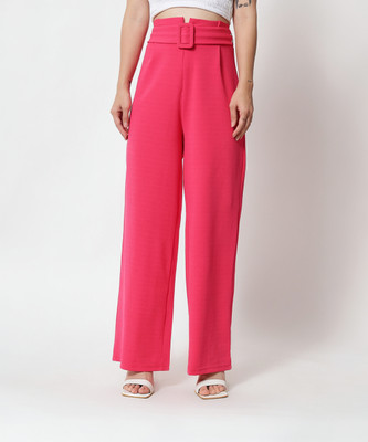 KOTTY Regular Fit Women Pink Trousers