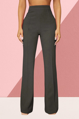 AKOTTY Comfort Fit, Regular Fit Women Grey Trousers
