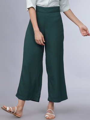 Tokyo Talkies Regular Fit Women Green Trousers