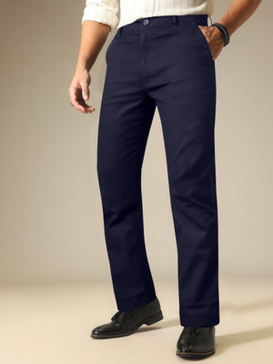 JUST BLACK Relaxed Men Dark Blue Trousers