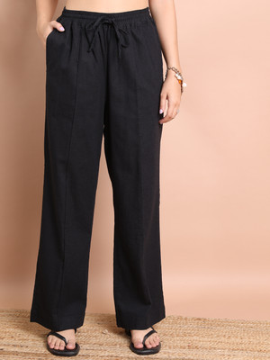 Tokyo Talkies Regular Fit Women Black Trousers