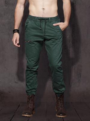 Roadster Regular Fit Men Green Trousers