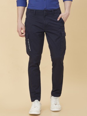 BEING HUMAN Slim Fit Men Blue Trousers