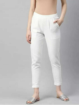 HouseOfCommon Regular Fit Women White Trousers