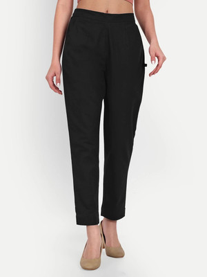githaan Regular Fit Women Black Trousers