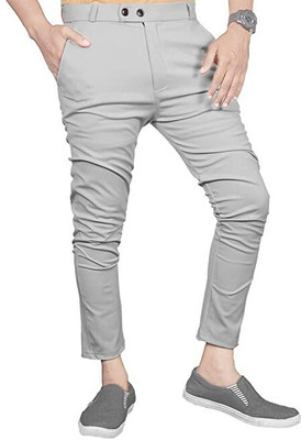 COMBRAIDED Regular Fit Men Grey Trousers