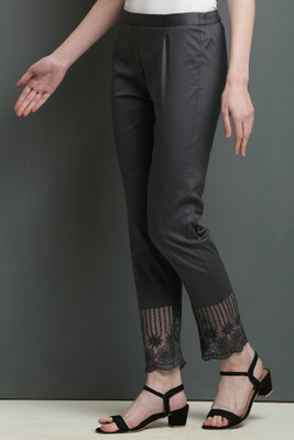 Aasma Creatives Regular Fit Women Grey Trousers