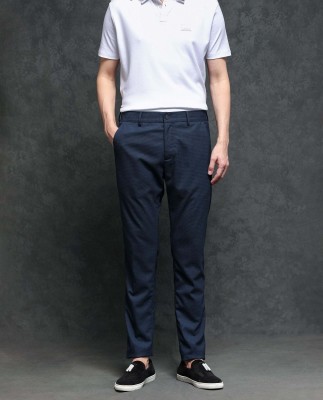 RARE RABBIT Slim Fit Men Blue Trousers