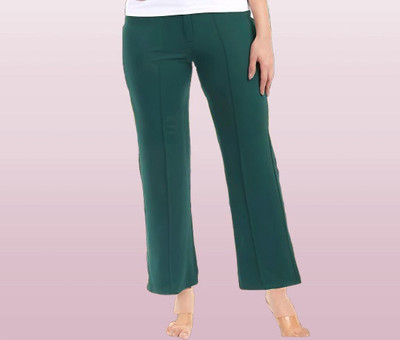 HouseOfCommon Regular Fit Women Green Trousers