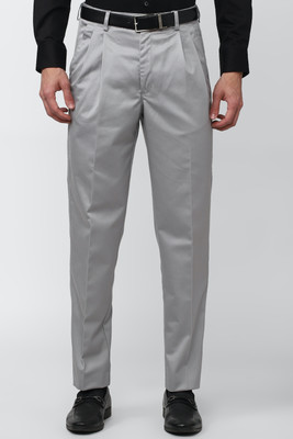 PETER ENGLAND Regular Fit Men Grey Trousers
