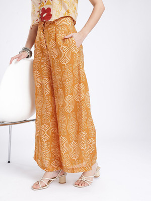 fusion by glitchez Loose Fit Women Yellow Trousers