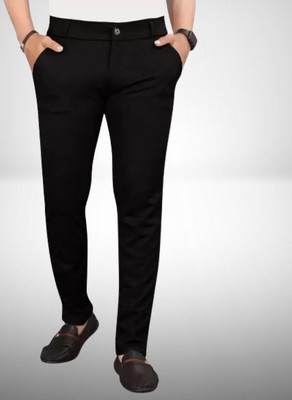 Shreyaank Slim Fit Men Black Trousers