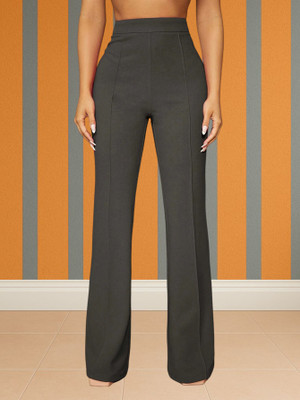 Anitafashion Loose Fit Women Grey Trousers