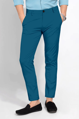 Vamdev Hub Regular Fit Men Blue Trousers