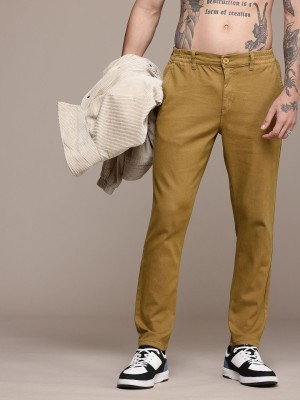 Roadster Tapered Men Brown Trousers