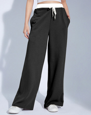 Mehrang Relaxed Women Black Trousers