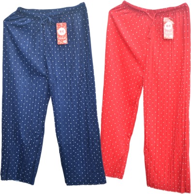 arvi Regular Fit Women Blue, Red Trousers