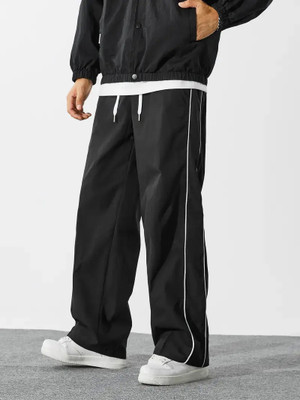 lexrex Regular Fit Men Black Trousers
