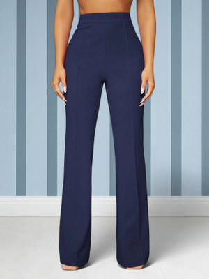 Squadfashion Loose Fit Women Dark Blue Trousers