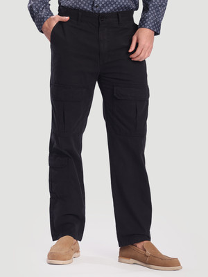 iVOC Straight Fit Men Black Trousers