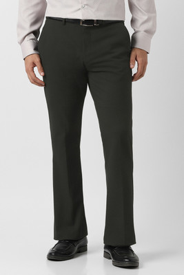 VAN HEUSEN Slim Fit Men Green Trousers