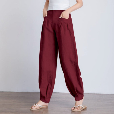 USK COLLECTIONS Relaxed Women Maroon Trousers