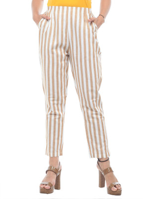 TRUELADY Regular Fit Women Beige Trousers