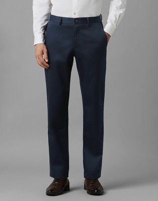 LOUIS PHILIPPE Regular Fit Men Black Trousers