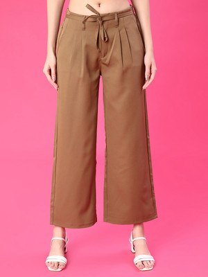 V-MART Regular Fit Women Brown Trousers