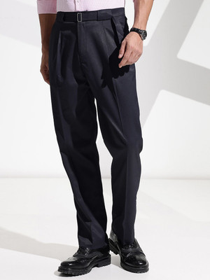encore by INVICTUS Regular Fit Men Blue Trousers