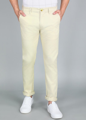 WROGN Slim Fit Men Beige Trousers