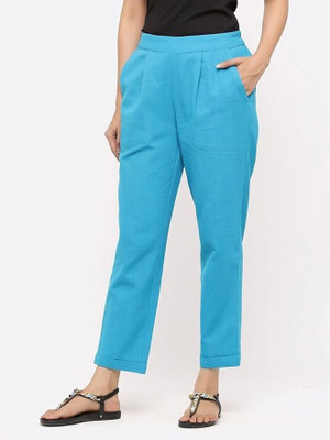 V R COLLECTIONS Regular Fit Women Blue Trousers