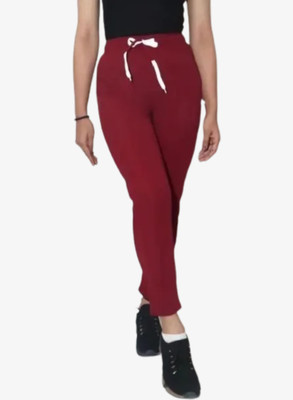 Trandone Comfort Fit Women Maroon Trousers