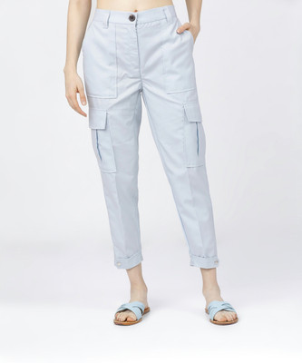 Tokyo Talkies Tapered Women Blue Trousers