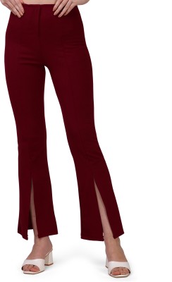 Ann Springs Regular Fit Women Maroon Trousers