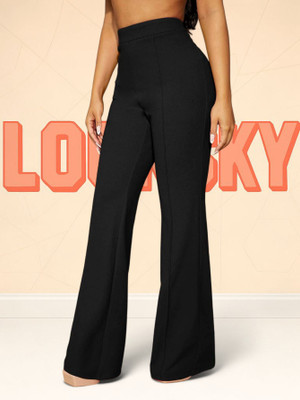 nitafashion Comfort Fit, Regular Fit Women Black Trousers