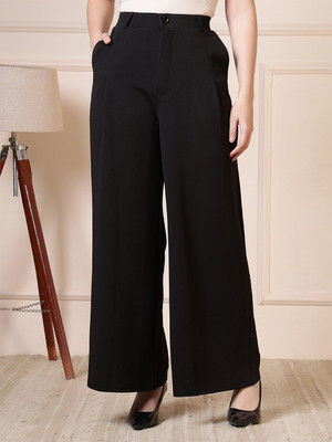 all about you Relaxed Women Black Trousers