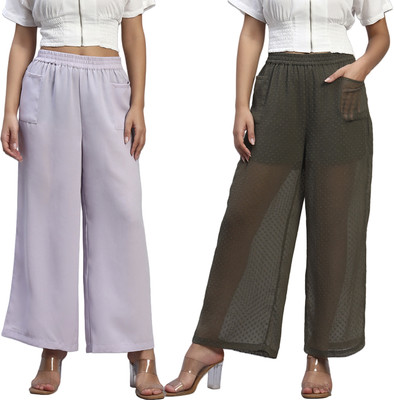 HOE Regular Fit Women Multicolor Trousers