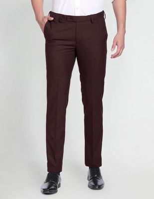 ARDLOR Regular Fit Men Brown Trousers