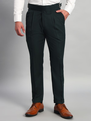 FASHIONEMPIRE Regular Fit Men Dark Green Trousers