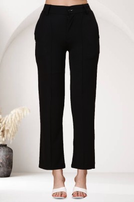 DTR FASHION Comfort Fit Women Black Trousers