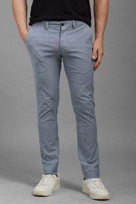 LOUIS PHILIPPE Slim Fit Men Light Blue Trousers