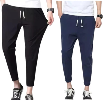 Littleboy Regular Fit Men Black, Blue Trousers