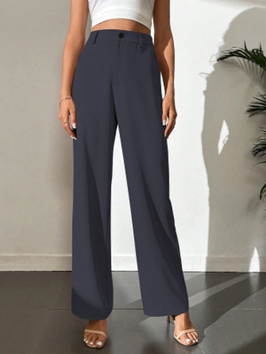 Toochki Relaxed Women Grey Trousers