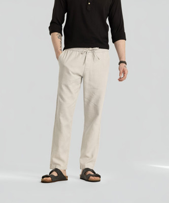 Snitch Slim Fit Men Beige Trousers
